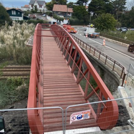 La passerelle posée